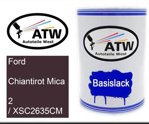 Ford, Chiantirot Mica, 2 / XSC2635CM: 500ml Lackdose, von ATW Autoteile West.